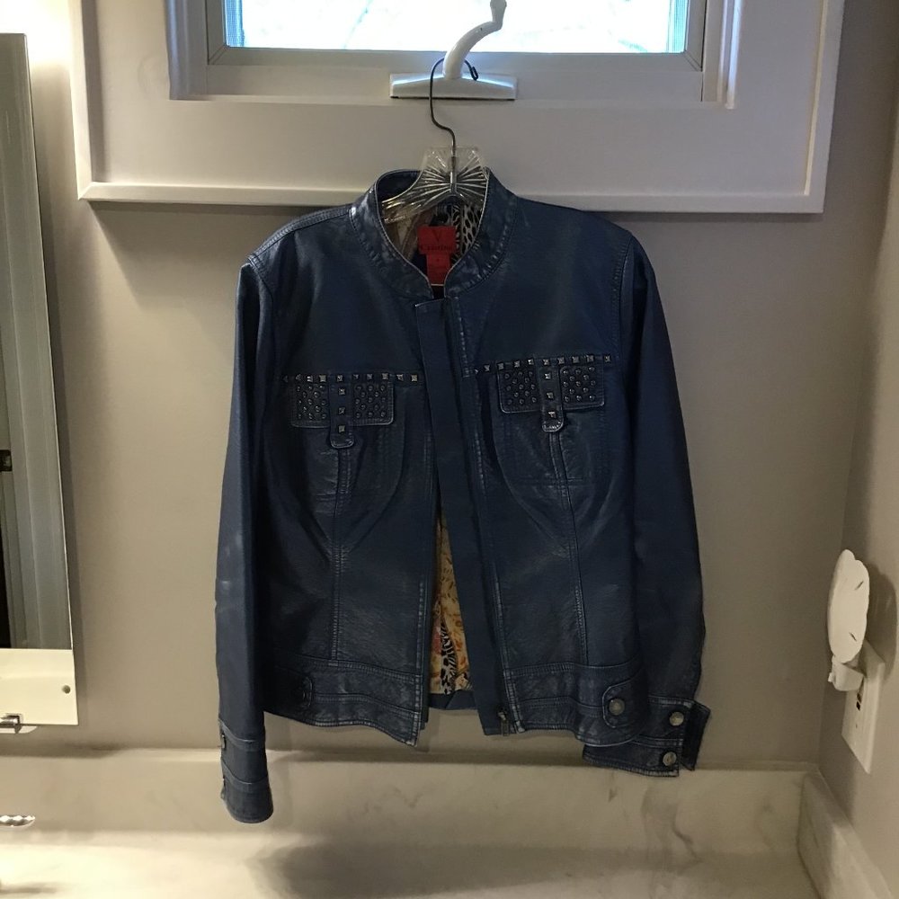 V Cristina Faux Leather Jacket